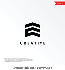 Letter E building logo design template. Universal vector icon. Modern logotype symbol