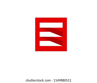 Letter E building logo template design