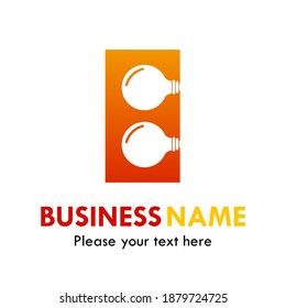 Letter e with bulb lamp vector logo template. Suitable for brand, ientity, web, business, idea etc
