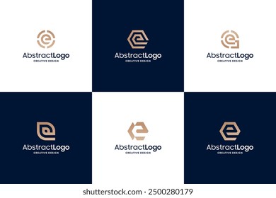 Letter E business company logo design collection