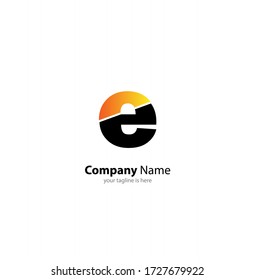 concepto de logotipo de negocio de letra e 