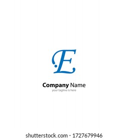 concepto de logotipo de negocio de letra e 