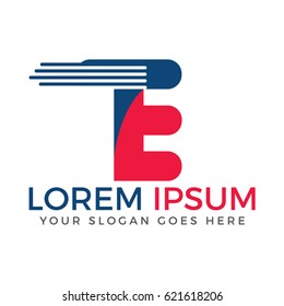 Letter E Business and Technology logo design.