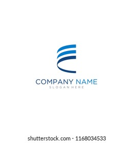 Letter E Capital Logo Design