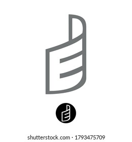 Letter E capital logo design. Letter E simple logo design with flat style minimalist good for your business