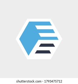 Letter E capital logo design. Letter E simple logo design with flat style minimalist good for your business