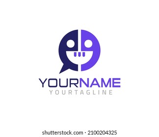 Letter e Chat message logo,fully vector and customized logo design