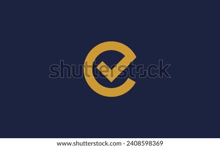letter e with check logo icon design vector design template inspiration