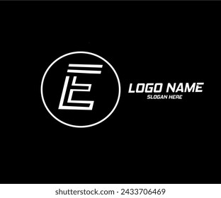 letter "E " circle monogram logo design, simple vector logo design fit for your brand, business, etc

