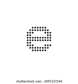 letter e circles simple symbol logo vector