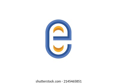 Letter E Colored Logo Vector