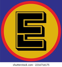 letter "E" with colorful attractive design in vector shape