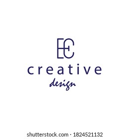 Letter e creative logo, initials illustration, vector design template