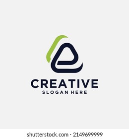 Letter e Creative minimalistische Design-Vorlage Bildalphabet-Symbol für Geschäftsidentität