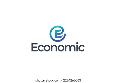 Letter E creative technological modern e mail Explorer logo
