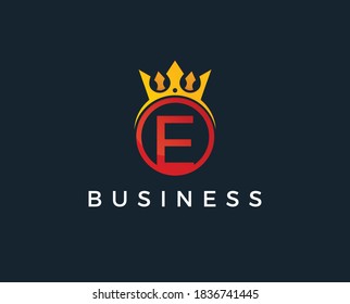 Letter E crest logo. Alphabet logotype vector design.