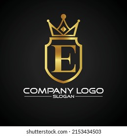 Letter E Crest Logo Alphabet Logotype Stock Vector (Royalty Free ...