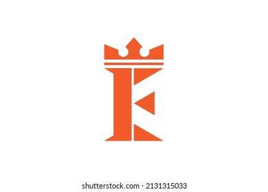 LETTER E CROWN KING LOGOTYPE LOGO TEMPLATES VECTOR 