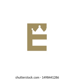 Letter E Crown Negative Space Stock Vector (Royalty Free) 1498441286 ...