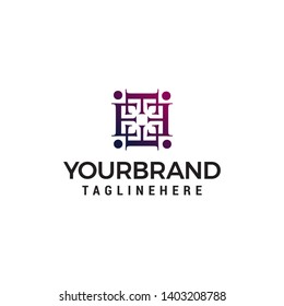 letter e decoration logo design concept template vector