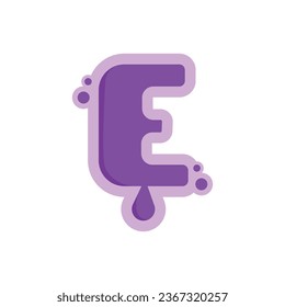  diseño de letra E. Diseño de alfabetos para niños.