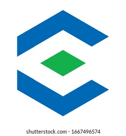 the letter E for the design of the technology company logo