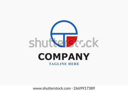 letter e diagram and modern umbrella business logo