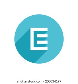 Letter E document logo icon design template elements. Vector color sign.