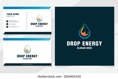 Letter E with drop energy logo template on modern style