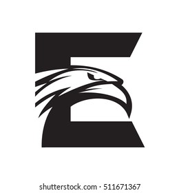 Letter E Eagle Head Logo Vector Stock Vector (Royalty Free) 511671367 ...