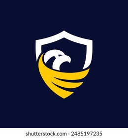 Letter E Eagle logo, shield and eagle logo