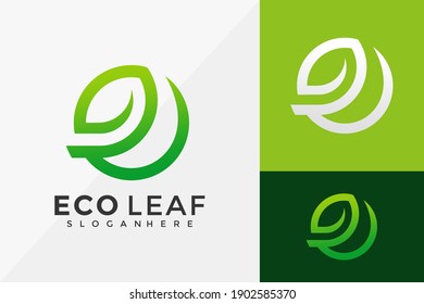 Letter E Eco Leaf Business Logo Design, Brand Identity Logos Designs Vector Illustration Template