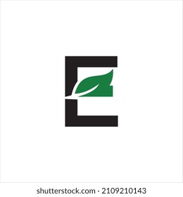 Letter E eco leaves icon design template in vector format, combining nature-inspired elements with modern style—perfect for eco-friendly brands, organic products, sustainability, and green business lo