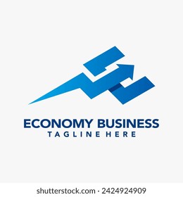 Letter E for economy logo design