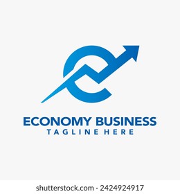 Letter E for economy logo design