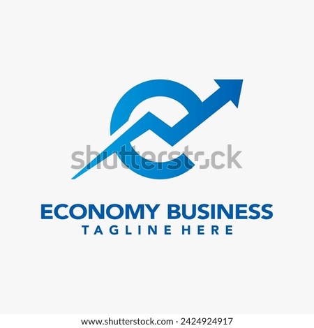 Letter E for economy logo design