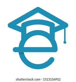 letter e and education logo, icon and template