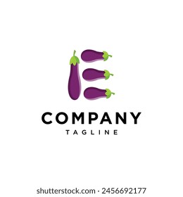 Letter E Eggplant logo icon vector template.eps