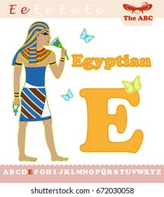 Letter E with Egyptian for ABC book