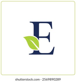 Letter E elegant design. Attractive colors