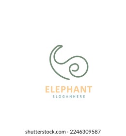 Letter E and Elephant Logo Design