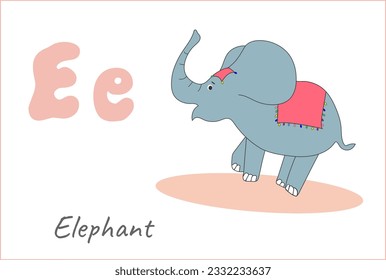 The letter E English elephant