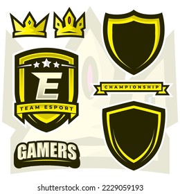 Letter E Esports Gamers Logo Template Creator for Gaming, Esport logo design element.