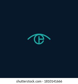 Letter E Eye logo icon template design in Vector illustration