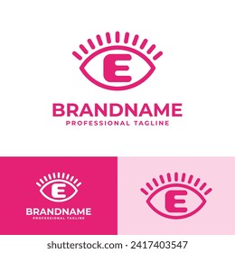 Letter E Eye Logo, suitable for business related to vision, spy, optic, or eye with Initial E