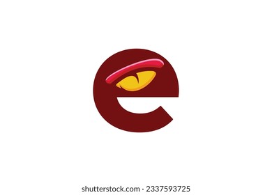 letter e eye vector template logo design