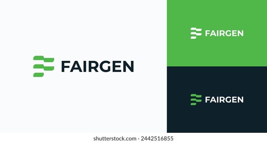 Letter E F initial vector logo design with modern, simple, clean and abstract style.