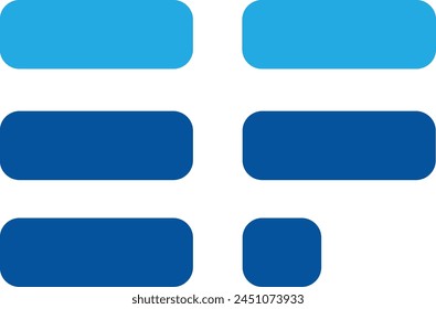 logotipo letra e y f, con colores azules y esquinas redondeadas