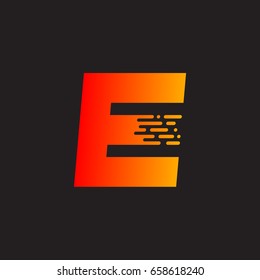 Letter E with Fast logo, Speed, Moving and Quick, Digital and Technology for your Corporate identity