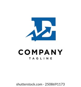 Letra E Finanzas Icono de logotipo Vector